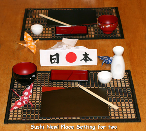Deluxe Sushi Kit Wasabi Nori Rice Mat Paddle chopsticks Soy