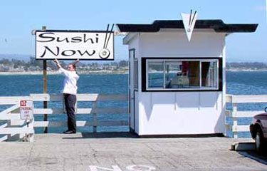 Santa Cruz sushi kiosk wharf